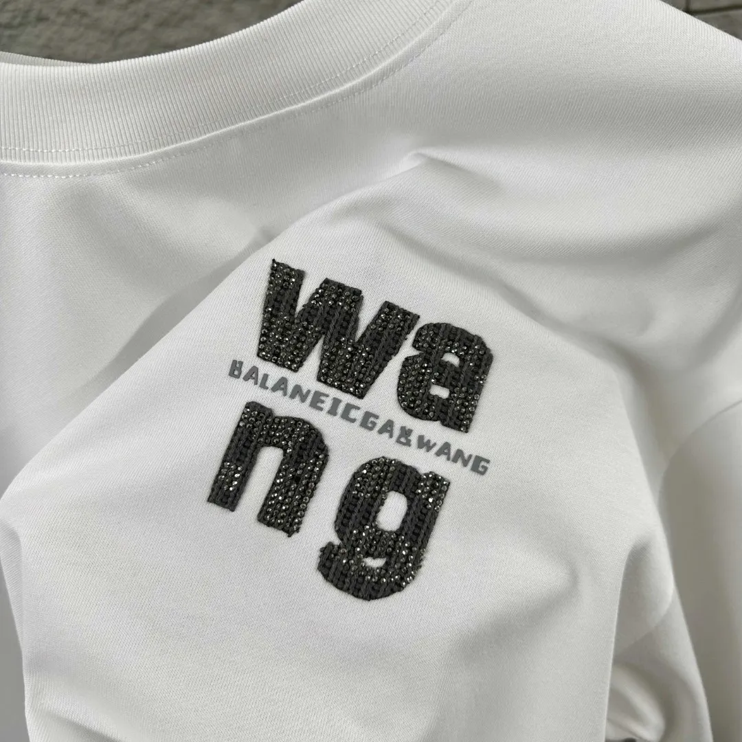 * *alexander 2026 New Arrival wang + T Same Style ：Black White Size： S （90-130 ） M （120-150 ） L （140-165 ） XL （160-180 ） XXL （180 ）